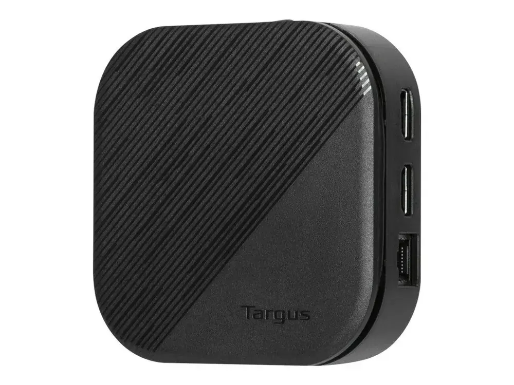 Targus DOCK116GLZ dockingstation i sort med kabel og adapter