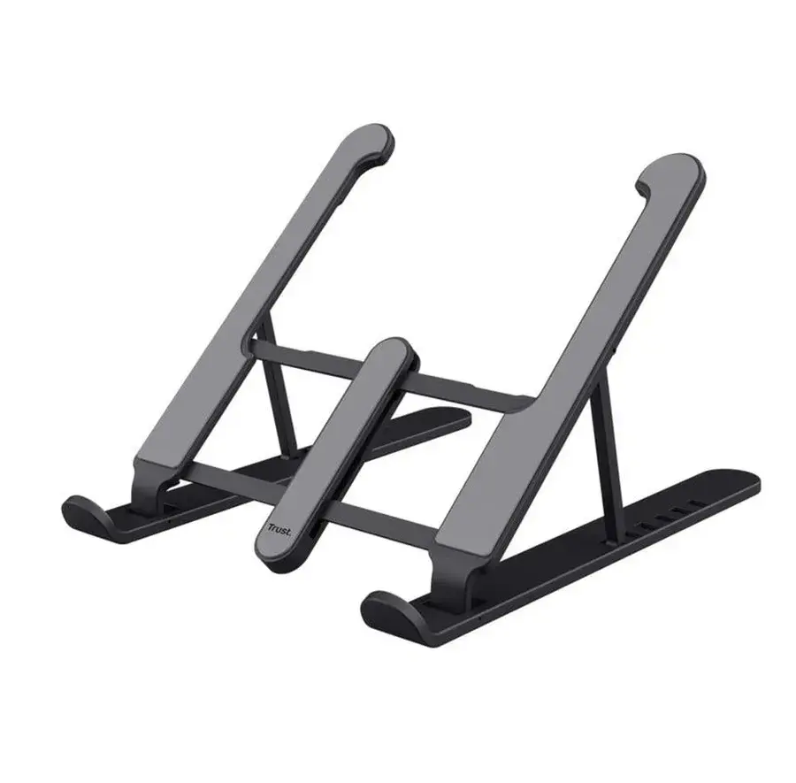 Trust Primo foldbar laptopstand i grå metal med gummibelagte støtter
